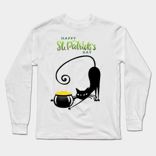 St Patrick's cat Long Sleeve T-Shirt